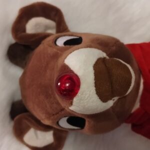 CHRISTMAS RUDOLPH RED NOSED REINDEER LIGHTS WRIGGLES SINGS JUST IN TIME